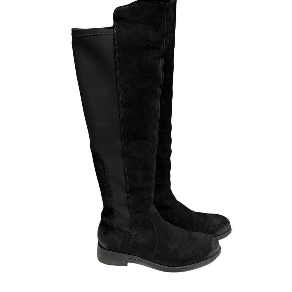 Bos & Co Bunt Black Suede Waterproof Tall Riding Boot Size 40
